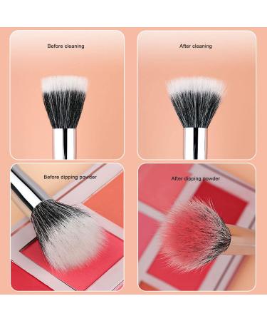 Soft Double Layer Fiber Blush Brush Accurate Coloring Lightweight & Portable Double Layer Brush Hair with Thickened Aluminum Tube Easy To Use for Home & Powder Rooms - Buy Online on GoSupps.com