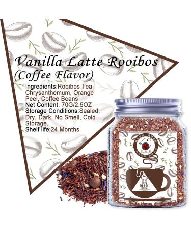 Plant Poison Vanilla Latte Rooibos Tea | Loose Leaf Blend with Chrysanthemum Orange Peel & Coffee Beans | 70g - Hot & Iced Tea - Buy Online on GoSupps.com