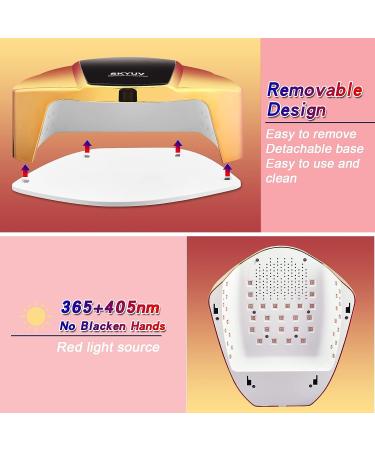 SKYUV 96W Rechargeable Cordless UV LED Nail Lamp with Portable Handle - Professional Gel Nail Dryer with 48pcs Red-Light Beads - Buy Online on GoSupps.com