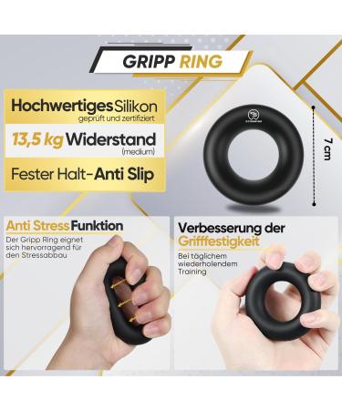 Straboss Hand Trainer Set | Adjustable Grip & Finger Strength Trainer for Forearm & Hand Fitness - 2x Black - Buy Online on GoSupps.com