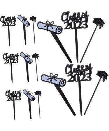 INOOMP 120 Pcs Graduation Cake Insert Halloween Ornaments Halloween Props Black Trim Class of 2023 Cupcake Topper Graduation Party Toppers Cake Picks Graduation Cake 2023 Decor Plastic - Buy Online on GoSupps.com