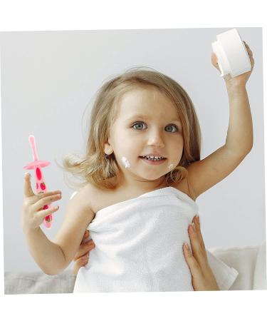 Tovinanna 2-in-1 Baby Toothbrush & Tongue Cleaner - Silicone Finger Brush for Babies | Travel Accessories | Pink - Buy Online on GoSupps.com