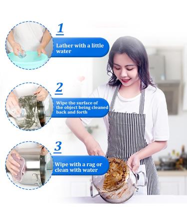 Steel Wool Scrubber 10 PCS Steel Wool Pads Easy Cleaning Steel Wool Scrubber Reusable Dish Scrubber Absorbent & Rich Foam Steel Wool Soap Pads for Household Cleaning Kitchen Dishes & Metal Grills - Buy Online on GoSupps.com