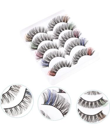 FRCOLOR 10 Pairs Color five pairs of eyelashes cat eye lashes false lashes with color colored lashes wispy lashes fake eyelashes false eyelashes eye glitter Imitation Russia Assorted - Buy Online on GoSupps.com