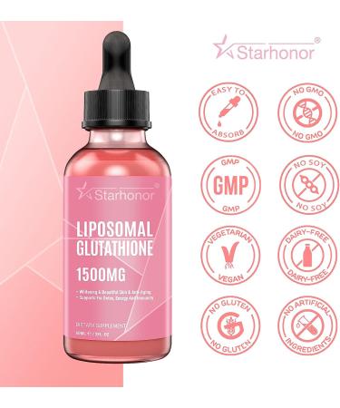 Liposomal Glutathione Liquid 1500mg Supplement | Non-GMO Antioxidant for Detox & Anti-Aging | Supports Brain, Heart, Immune Health & Skin | 2.02oz (Pack of 1) - Buy Online on GoSupps.com