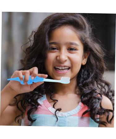 Minkissy 8st Small Crocodile Children's Toothbrush Set - Transparent Bent Design for Kids | International Shipping Available - Buy Online on GoSupps.com