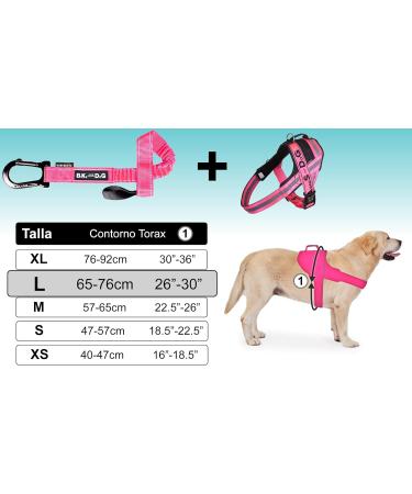 Bike & Dog Leash Set - Patented Dog Harness & Dishes with 3 Rings | Perfect for Biking with Your Dog - Pink - Buy Online on GoSupps.com