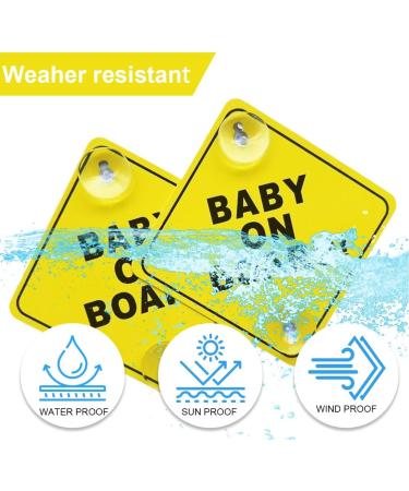 VZUHSW 2x Baby On Board Car Signs - Reusable & Durable Safety Signs for Kids | Perfect for Young Parents - Buy Online on GoSupps.com