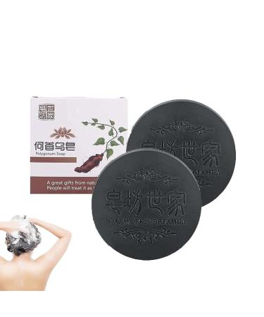 Polygonum Multiflorum Shampoo for Black and Thick Hair 2 Pack Polygonum - Natural Soap for Black and Thick Hair - Promotes Hair Growth and Prevents Hair Loss