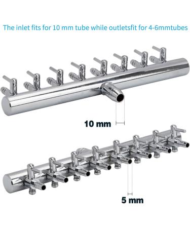 Pawfly 8-Way Aquarium Air Flow Regulator | Chrome Copper Splitter Valve for International Shipping - Buy Online on GoSupps.com