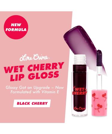 Lime Crime Wet Cherry Lip Gloss in Black Cherry - Vegan Cherry-scented Plumping Gloss for Non-Sticky, Long-Lasting Ultra Glossy Sheen - Buy Online on GoSupps.com