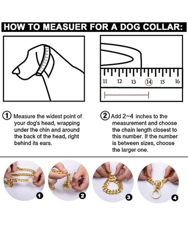 W/W Lifetime Choke Chain Dog Collar 10MM Cuban Link Dog Chain for Pitbull Choke Collar 18K Gold Metal Stainless Steel Heavy Duty Slip Dog Collars for Small Dogs (10MM 20") 20" (Can Over Head 18"-20") - Buy Online on GoSupps.com