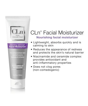 CLn Facial Moisturizer | Soothes Skin Reduces Redness & Hydrates | 3.4 oz - Dermatologist Tested for All Skin Types - Buy Online on GoSupps.com