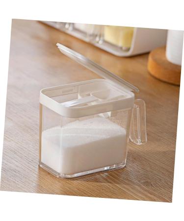 GRIRIW Box Seasoning Box Spice Containers Glass Condiment Bottles Salt Storage Organizer Jar With Cover 15X6.5X9.5CM Random Color - Buy Online on GoSupps.com