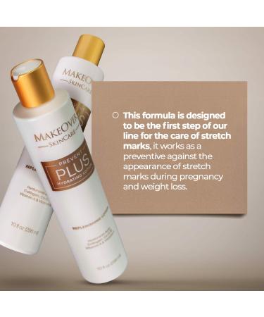 MakeOver SkinCare Prevent Plus Hydrating Lotion - Stretch Marks & Scar Prevention with Vitamin A E CoQ10 Hyaluronic Acid & Collagen - 1.0 Fl Oz - Buy Online on GoSupps.com