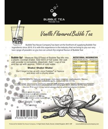 Vanilla Bubble Tea Powder 1kg - DIY Bubble Tea at Home | Bubble Tea House Co - Buy Online on GoSupps.com