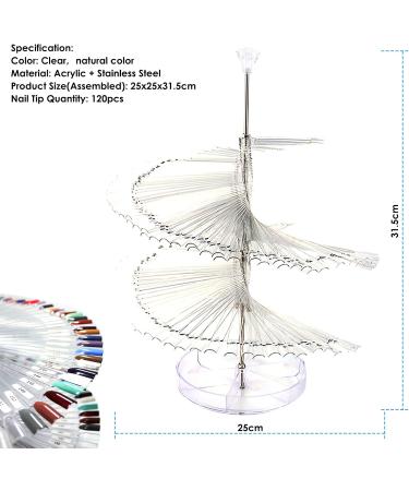 Buy SunshineFace Nail Spiral Display Stand - 120pcs Artificial Nail Tips & Manicure Tools | International Shipping Available - Buy Online on GoSupps.com