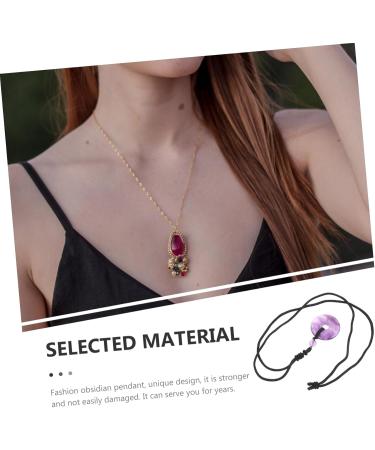 Healvian Healing Necklace with Gemstone & Safety Buckle - Unisex Circular Medallion in Violet | International Shipping - Buy Online on GoSupps.com