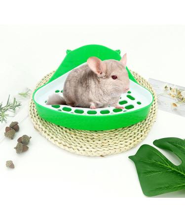 Kathson Triangular Potty Trainer for Small Animals | Corner Rabbit Toilet & Litter Box for Guinea Pigs Hamsters Chinchillas & Ferrets - Green - Buy Online on GoSupps.com