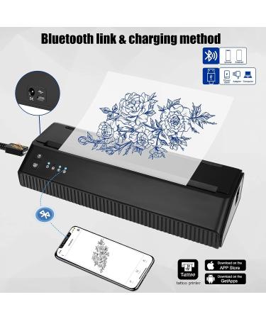 MOKOHOA Wireless Tattoo Transfer Stencil Machine: Portable Thermal Printer Kit for Android, iOS, Laptop - Tattoo Copier Printer - Buy Online on GoSupps.com