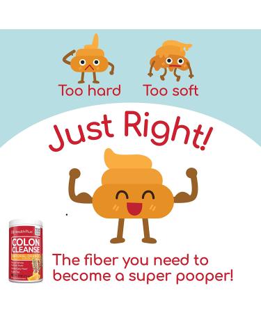 Health Plus Colon Cleanse - Daily Fiber Supplement, Gluten-Free, Orange Flavor - 9oz, 36 Servings - Buy Online on GoSupps.com
