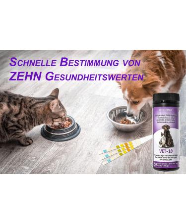 One-Step Urine Test Strips for Cats & Dogs - 50 Pack | Quick 10 Health Values Test | Pet Rapid Vet Analysis - Buy Online on GoSupps.com