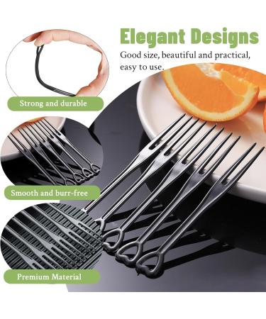 300pcs Disposable Plastic Fruit Forks Plastic Utensils Heavy Duty Disposable Forks Plastic Utensils for Parties Picnics (Black) - Buy Online on GoSupps.com