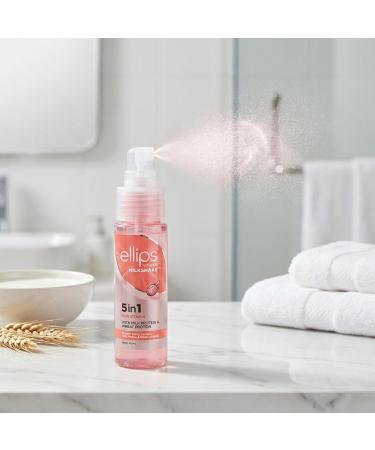 ELLIPS 5 in 1 Hair Vitamin Milkshake 45ml - Spray Soin Sans Rin age - Prot ines de Lait & Bl - D m le & Adoucit - Brillance & Anti-Frisottis - Cheveux Secs/Ab m s - Buy Online on GoSupps.com