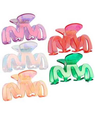 Jayongnee clip 5Pcs Hair Claw Clips for Women Thick Hair  Large Claw Clip for Women Thin Hair Multi-colored12