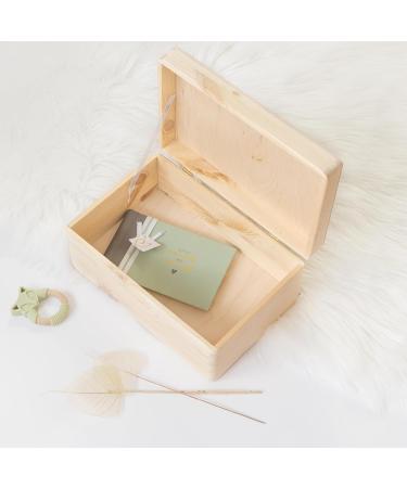 Personalized Baby Storage Box with UV Print - 30x20x14cm | Unique Birth Gift & Souvenir Box for Children - Wooden Baby Box - Perfect for Africa - Buy Online on GoSupps.com