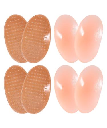 Solustre 4 pairs non-slip shoulder pads made of silicone shoulder cushion Self-adhesive shoulder pads of anti-shouldered Miss The shoulder non-slip mat structured