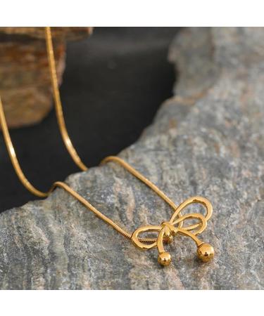 Oralgos Elegant Butterfly Necklace | Handmade Adjustable Choker & Loop Pendant | Perfect Gift for Women - Buy Online on GoSupps.com