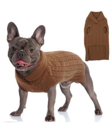 Hjumarayan dog sweater - dog sweater knitting dog sweaters Small dogs soft & warm dog sweater with reverser dog sweater for yorkshire jack russell chihuahua cat (brown xs) xs brown - Buy Online on GoSupps.com