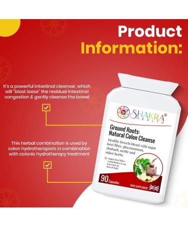Ground Roots: Natural Colon Cleanse. Strong Colonic Flush Herbal Blend for Deep Bowel Gut Health Intestinal Congestion Constipation & Support | Shakra Health - Buy Online on GoSupps.com