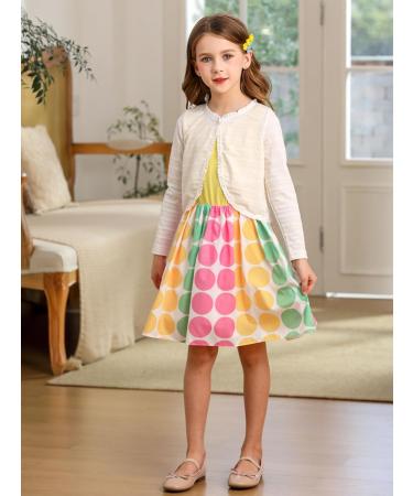 Bonny Billy Girls Knitted Cotton Cardigan Shrug - 4-5 Years, Pure White - Buy Online on GoSupps.com