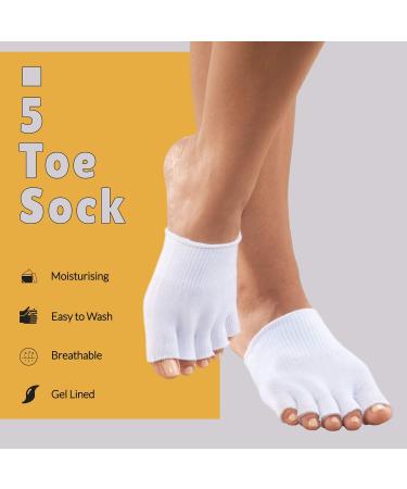 Medipaq Gel Toe Socks - Orthopaedic Cushioning for Moisturised Feet - Heal Athlete's Foot - 1 Pair Black - Buy Online on GoSupps.com
