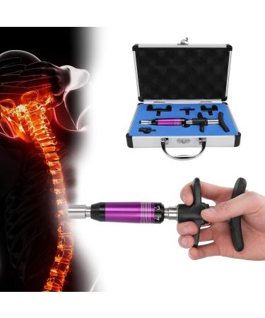 Durable Manual Chiropractor Tool | Stainless Steel Hand-held Chiropractic Adjuster with 4 Massage Heads - International Shipping Available - Buy Online on GoSupps.com