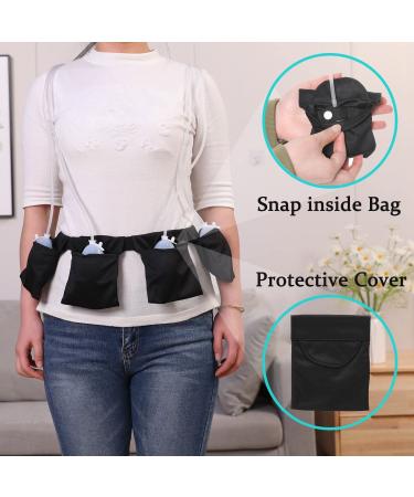 Fanwer Mastectomy Drain Holder - 4 Pouches, Shower Bag Included - Ideal for Mastectomy Recovery & Post-Surgery Drainage - Adjustable, Handy Design - Perfect for Breast Procedures & Tummy Tucks - Black - Buy Online on GoSupps.com