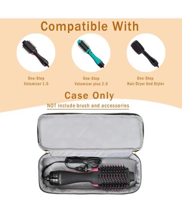 Double-Layer Travel Carrying Case for Revlon One-Step Hair Dryer Brush - Portable Storage Organizer Bag for Shark FlexStyle Attachment - Black (Bag Only) - Buy Online on GoSupps.com