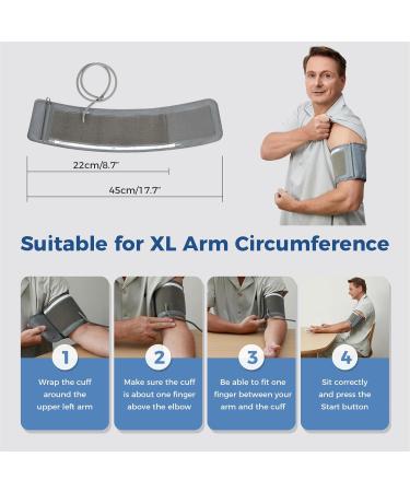Checkme Bluetooth Blood Pressure Monitor for Home Use include Pregnant Women & Diabetics Blood Pressure Machine Dual Display w Adult Cuff 22-45cm 500 Records Voice Broadcast compatible w APP - Buy Online on GoSupps.com
