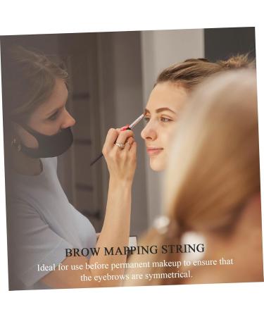 Gogogmee Ink Pattern Embroidery Thread Ruler Brows Eyebrow Mapping Thread Brow Stencil Brow Ruler Draw a Line - Buy Online on GoSupps.com