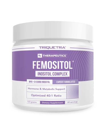 FemoSitol Inositol Powder | Myo-Inositol & D-Chiro Inositol Complex - Clinically Proven 40:1 Ratio (Vitamin B8) | PCOS Hormonal Balance & Healthy Ovarian Function Support (123 gram 60 Servings)