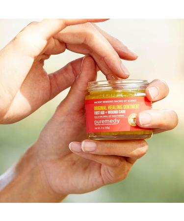 Puremedy Original Healing Ointment All Natural First Aid Salve for Wounds Burns Cuts Bug Bites Bed Sores Itching Swelling - Safe for Adults & Kids FSA - 1 oz 1 Ounce (Pack of 1) - Buy Online on GoSupps.com