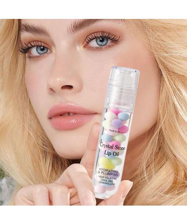Roll lip oil for women roller lip oil roller plumping lip oil transparent plumping lip oil lip oil for lip care and lips for women and girls - Buy Online on GoSupps.com