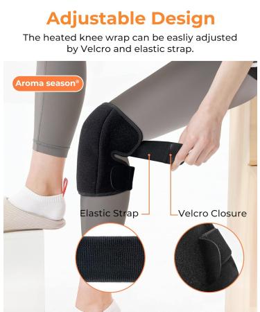 Heated Knee Brace Cordless Heated Knee Wrap for Arthritis Pain Relief Heating Pad for Knee with Rechargeable Battery (Single) - Buy Online on GoSupps.com