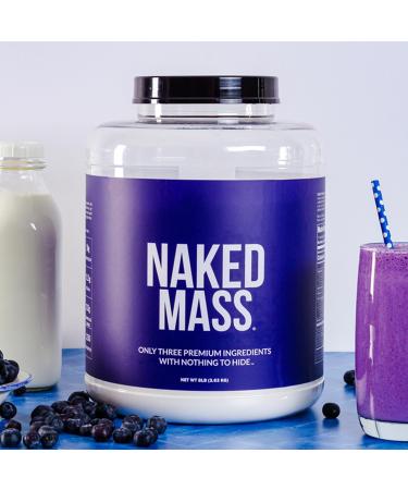 NAKED Chocolate Mass Gainer - All Natural Weight Gainer Protein Powder - 12LB Bulk GMO Free Gluten Free & Soy Free. No Artificial Ingredients - 1 360 Calories Chocolate 12 Pound (Pack of 1) - Buy Online on GoSupps.com