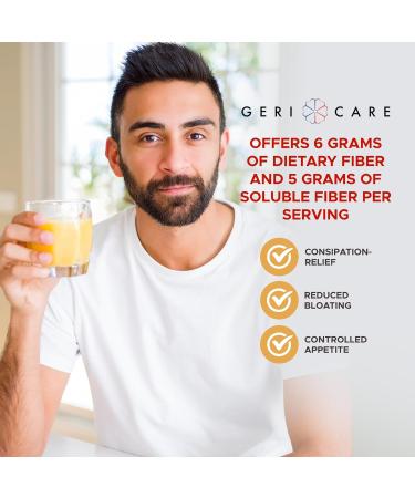 Geri-Mucil Psyllium Powder By GeriCare|4-In-1 Orange-Flavor Psyllium Husk Powder| Daily Fiber Supplement| Sweetened Gluten-Free Fiber Drink Mix| Water-Soluble Husk Fiber Powder For Bowel Movement|13oz 13 Ounce WT (Pack of 1  - Buy Online on GoSupps.com