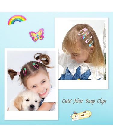 Funtopia 140 Pcs Colorful Metal Snap Hair Clips Barrettes for Women, Teens, Girls & Kids - No Slips | Hair Accessories - Buy Online on GoSupps.com