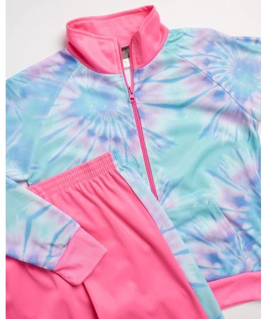 Angel Face Girls' Pink Tie Dye Tracksuit Set - 2 Piece Tricot Sweatshirt and Joggers (14-16) - Buy Online on GoSupps.com