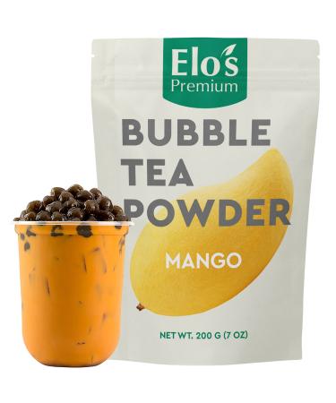 Bubble Tea Powder Kit (200g / 7oz) Mango Flavour| Instant Boba Mix Ready in 2 Minutes| Authentic Taiwanese Taste Packed in Canada Non-GMO| Make Smoothies Ice Coffee and More| by Elo s Premium